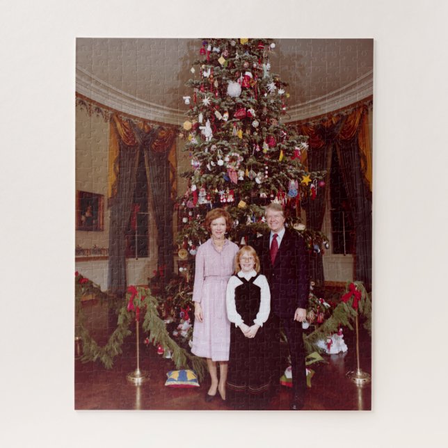 Christmas President James Jimmy Carter White House Jigsaw Puzzle (Vertical)