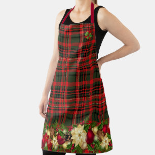 Christmas Pretty Floral Cookie Exchange Hostess Apron