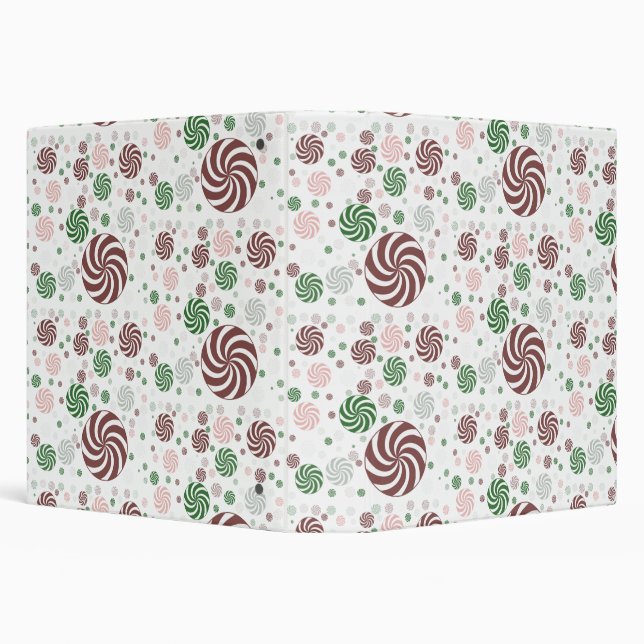 Christmas Pretzel Pattern Binder | Festive Holiday (Background)