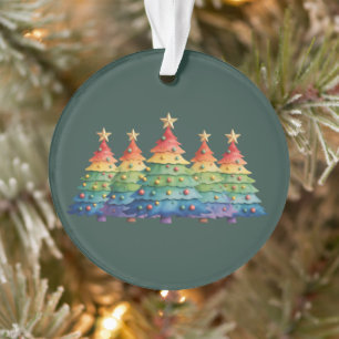 Christmas Pride Rainbow LGBTQ Equal Rights Gay  Ornament