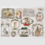 Christmas Project Frames Vol. 1 Decoupage Tissue Paper<br><div class="desc">From my long collected Vintage and Antique Ephemera I created this Christmas Frames Project decoupage sheet. It has a little bit of everything; Santa, Christmas Trees, Cherubs, Angels, Deer, Stag, Birds, Holly, Candy Canes and more. Looks Lovely as a whole sheet or break it up into smaller pieces to use...</div>
