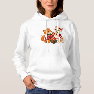 Christmas Proposal Cats Engagement Design Hoodie