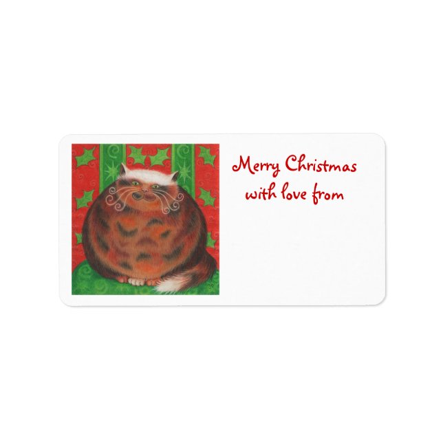 Christmas Pud 'avec amour de' étiquette cadeau bla (Devant)