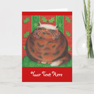Christmas Pud 'Your Text' greetings card