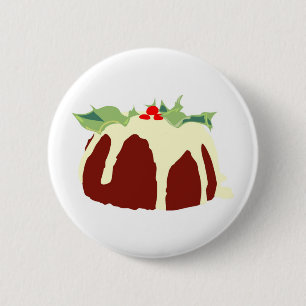 Christmas Pudding 2 Inch Round Button