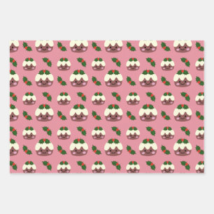 Christmas Pudding 2 Wrapping Paper Sheet