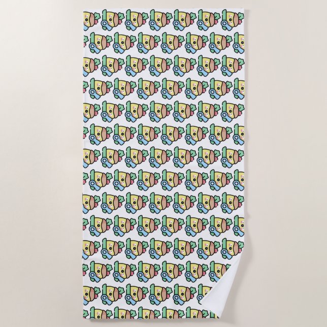 christmas pudding beach towel (Front)