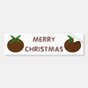 Christmas Pudding Bumper Sticker