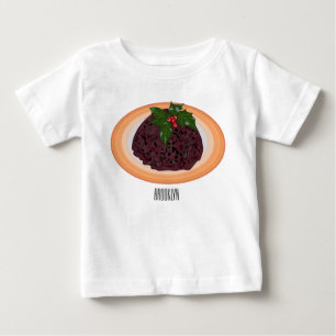 Christmas pudding cartoon illustration baby T-Shirt