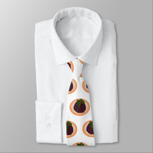 Christmas pudding cartoon illustration tie