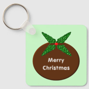Christmas Pudding Custom Keychain
