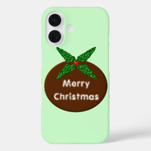 Christmas Pudding Customizable iPhone 16 Case
