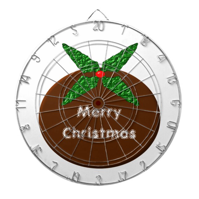 Christmas Pudding Customizable Dart Board (Front)