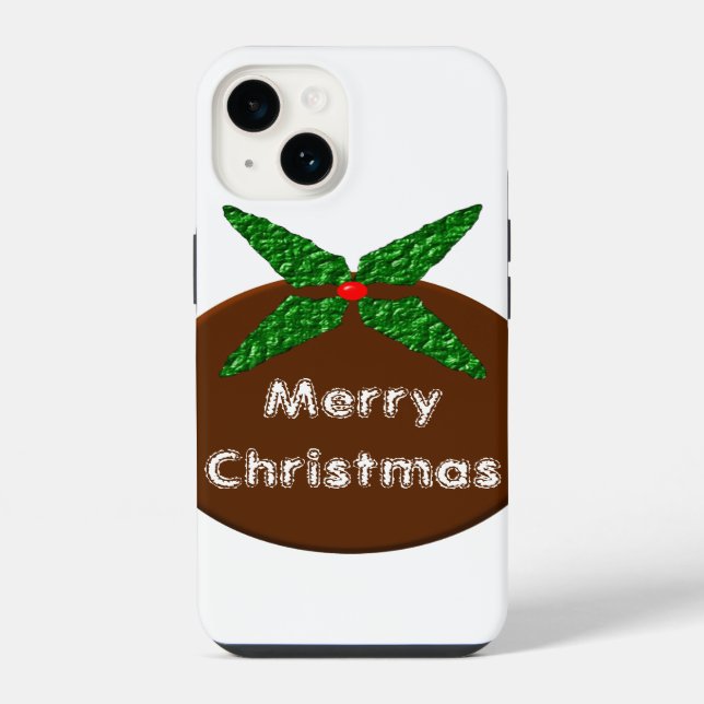 Christmas Pudding Customizable iPhone Case (Back)