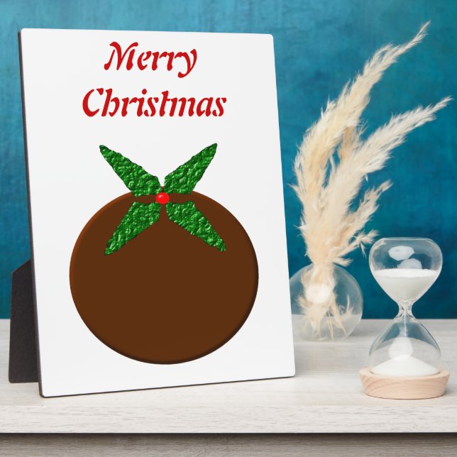 Christmas Pudding Customizable Plaque (Side)