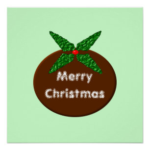 Christmas Pudding Customizable Poster