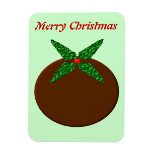 Christmas Pudding Customizable Premium Magnet