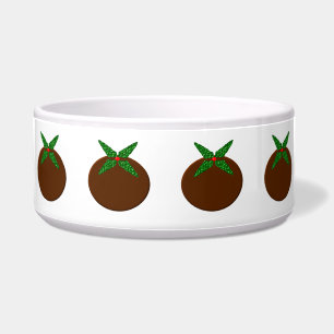 Christmas Pudding Dog Bowl