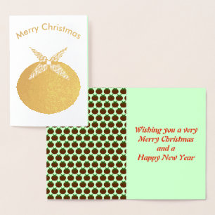 Christmas Pudding Foil Card