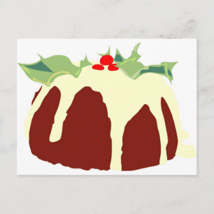 Christmas Pudding Holiday Postcard