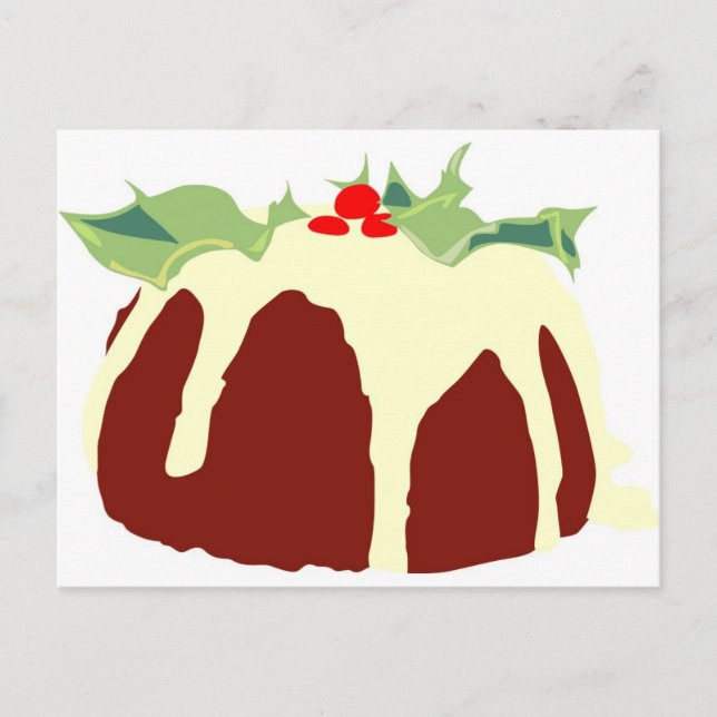 Christmas Pudding Holiday Postcard (Front)