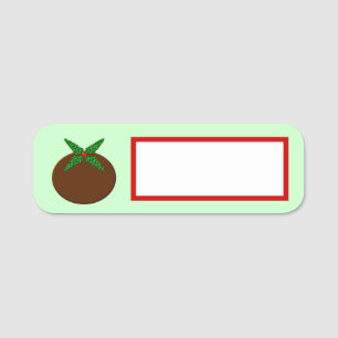 Christmas Pudding Name Tag