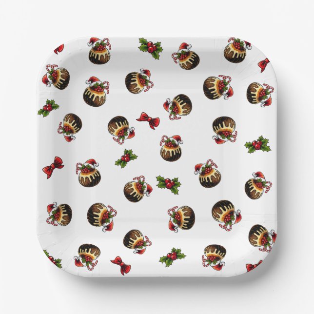 Christmas Pudding Paper Plate (Front)