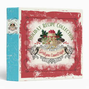 Christmas pudding personalized recipe cookbook binder