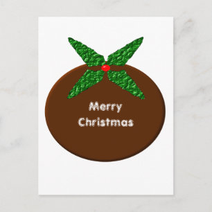 Christmas Pudding Postcard
