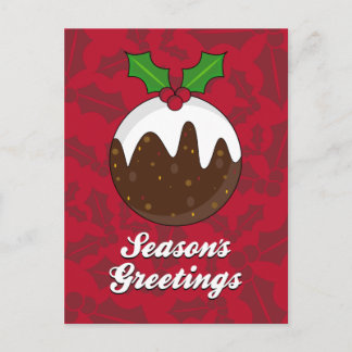 Christmas Pudding Postcard