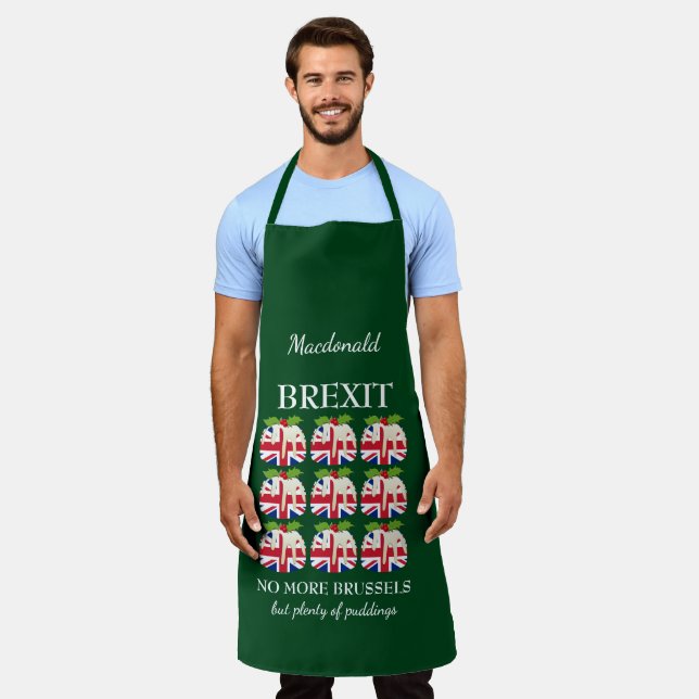 Christmas Pudding | Union Jack | BREXIT Apron (Worn)