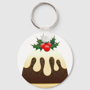 christmas puddings keychain
