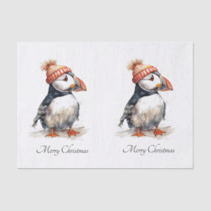 Christmas Puffin, customizable Tissue Paper