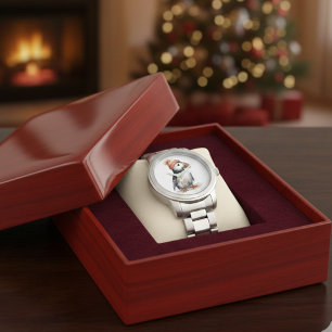Christmas Puffin, customizable Watch