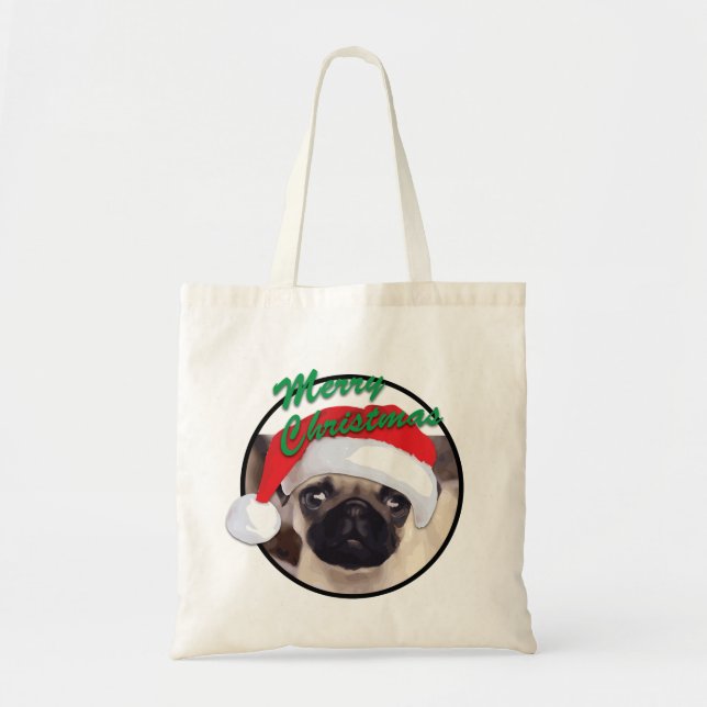 Christmas Pug - Budget Tote (Front)