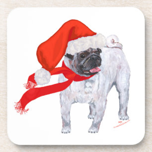 Christmas Pug Coaster