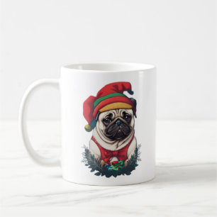 Christmas Pug Coffee Mug