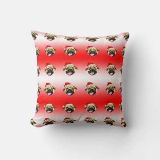 Christmas Pug Cushion