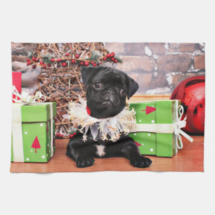 Christmas - Pug - Daisy Mae Kitchen Towel