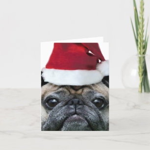 Christmas Pug dog notecard