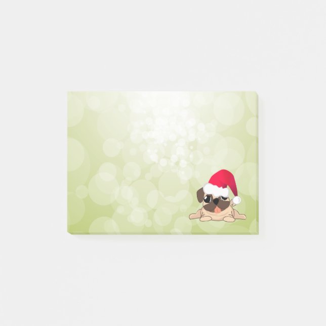 Christmas Pug Dog  Post-it® Notes 4 x 3 (Front)