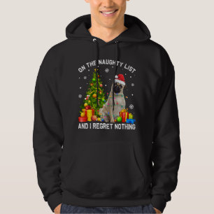 Christmas Pug Dog Xmas Naughty List & I Regret Not Hoodie