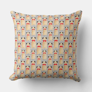 Christmas Pug Home Decor Throw Pillow