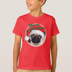Christmas Pug - Kids' Basic Hanes T-Shirt