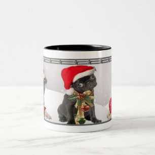 Christmas Pug Mugs Holiday Poses