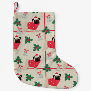 Christmas Pug Pattern Small Christmas Stocking