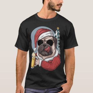Christmas Pug, Santa Pug T-Shirt