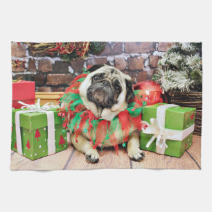 Christmas - Pug - Spencer Kitchen Towel