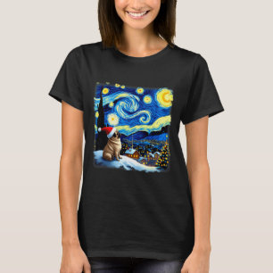 Christmas Pug Starry Night T-Shirt