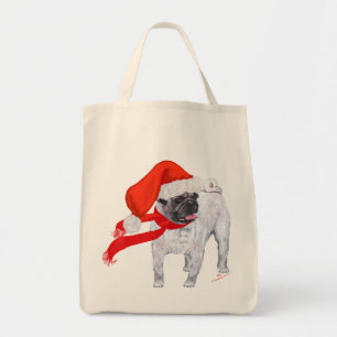 Christmas Pug Tote Bag